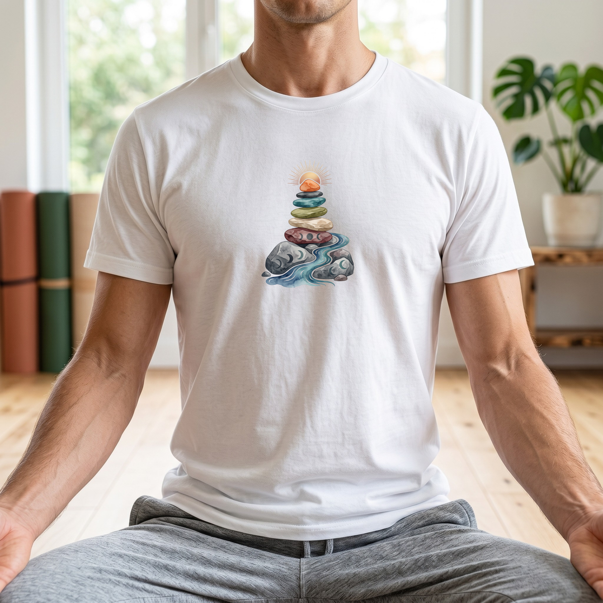 Sun & Moon Zen Stones T-Shirt