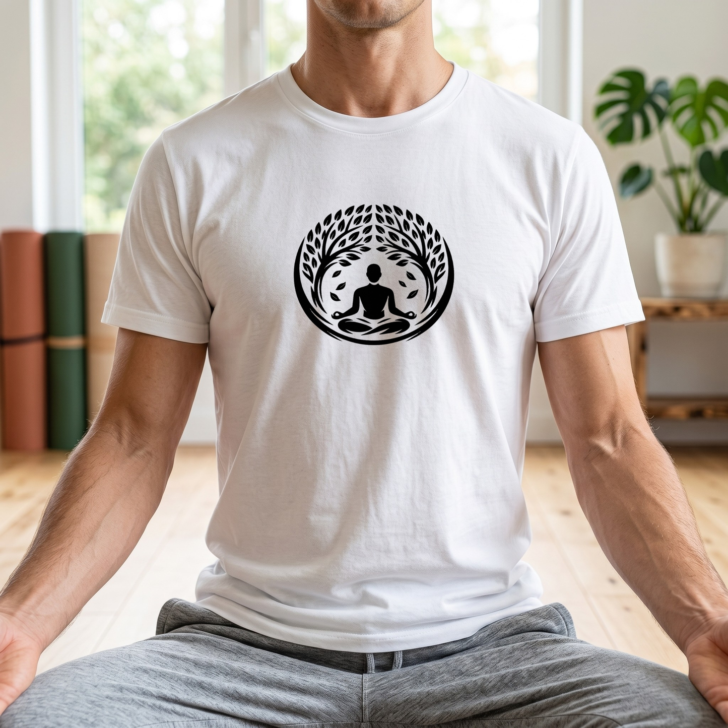 Leaves and Trees Lotus Pose T-Shirt