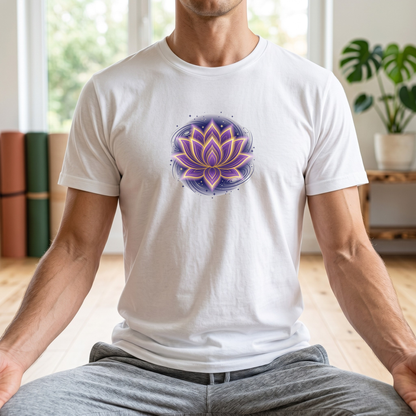 Cosmic Glowing Lotus Flower T-Shirt
