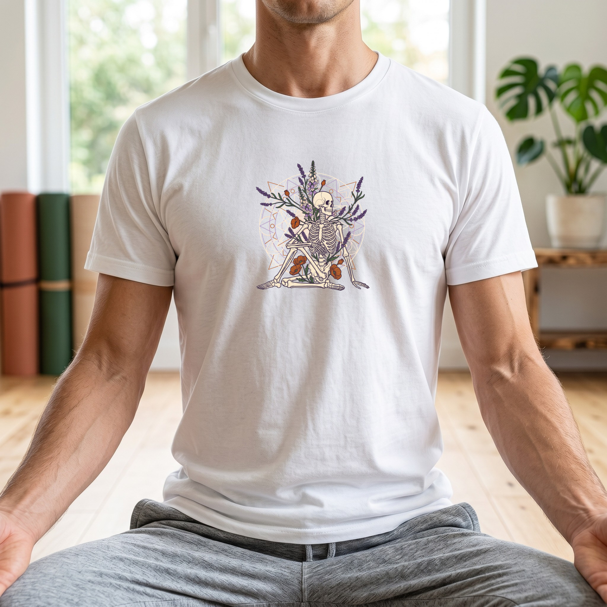 Botanical Wildflower Skeleton T-Shirt