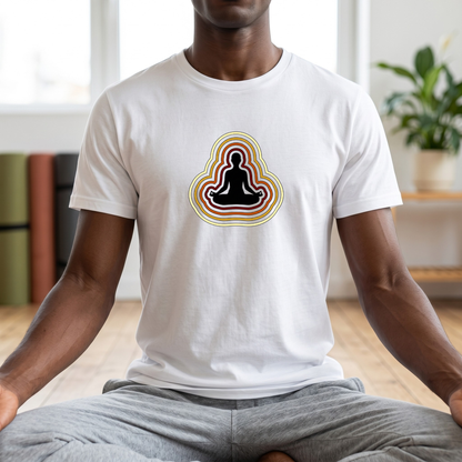 Retro Aura Lotus Pose T-Shirt