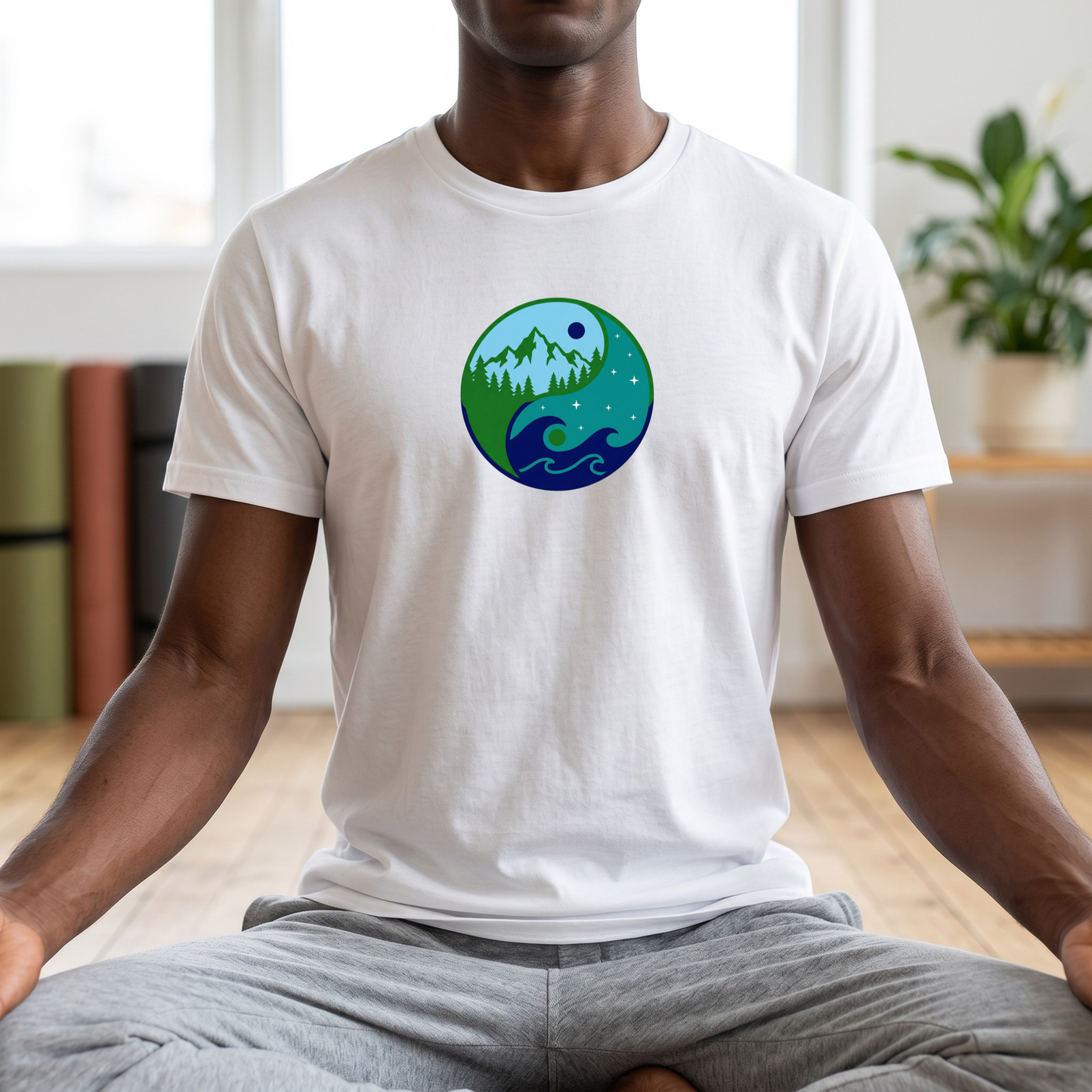 Sea & Mountain Yin Yang T-Shirt