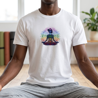 Vibrant Chakra Lotus Pose T-Shirt