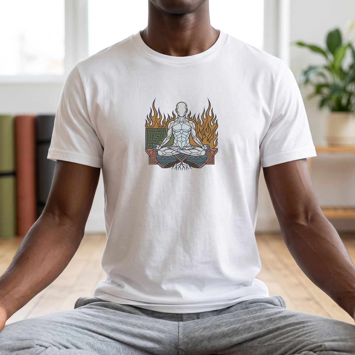 Polygon Four Elements Lotus Pose T-Shirt