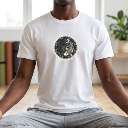Sacred Geometry Koi Yin Yang T-Shirt