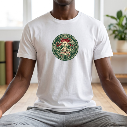 Vintage Four Elements Yoga Pose Badge T-Shirt