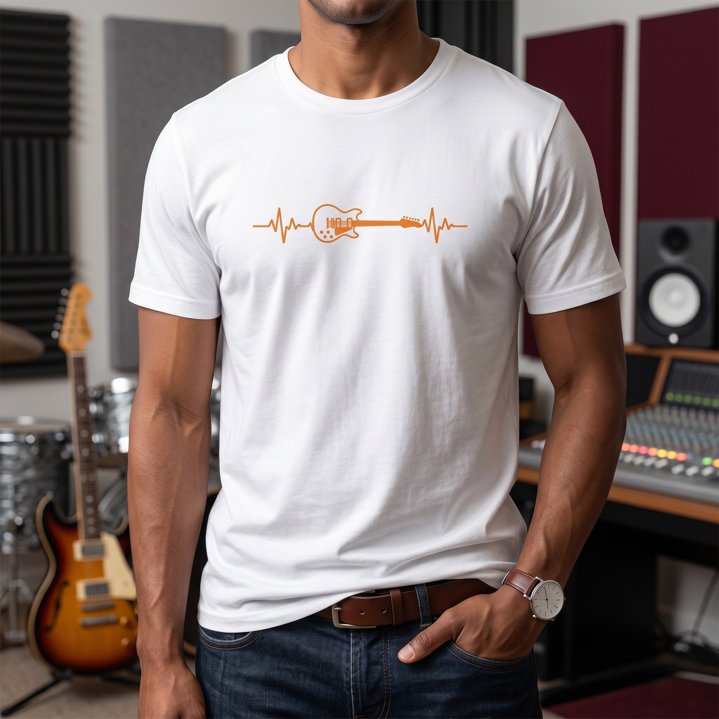 Heartbeat Guitar T-Shirt
