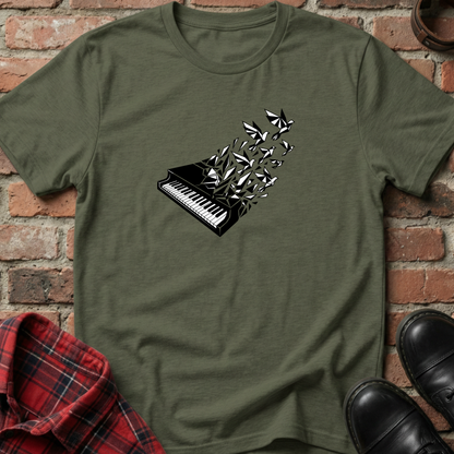 Geometric Piano Birds T-Shirt