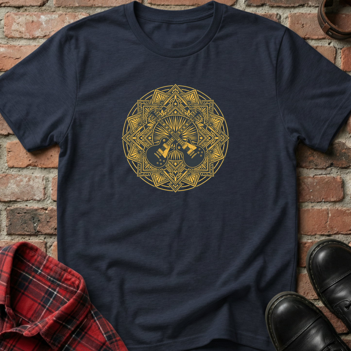 Electric Guitar Music Mandala T-Shirt