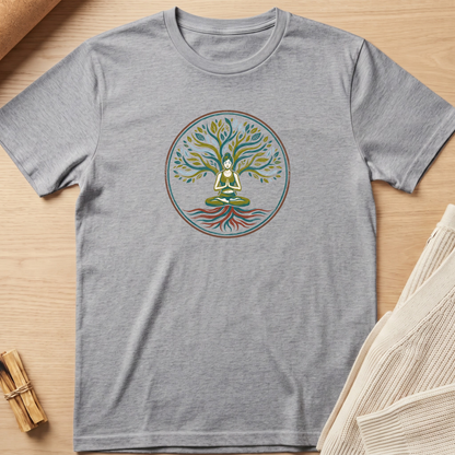 Calm Earthy Lotus Pose T-Shirt