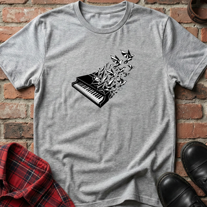 Geometric Piano Birds T-Shirt