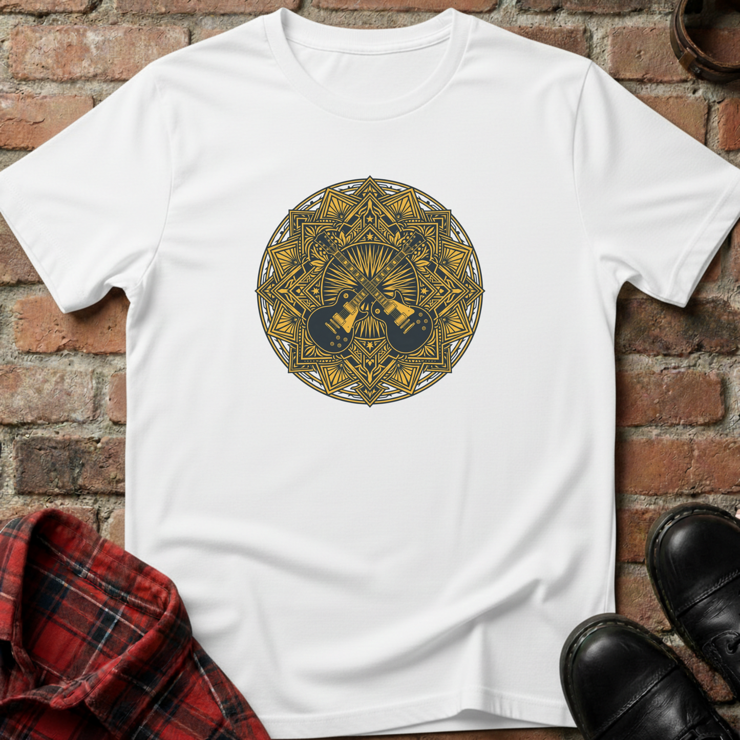 Electric Guitar Music Mandala T-Shirt