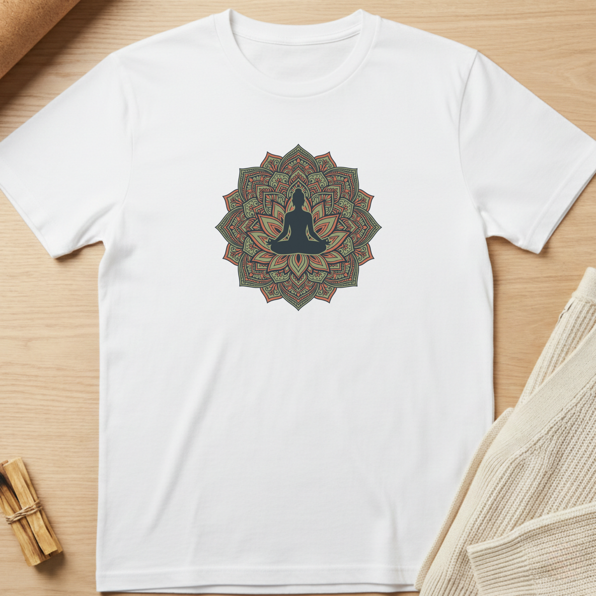 Lotus Silhouette Mandala T-Shirt